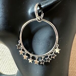Kendra Scott Silver Star Hoop Earrings